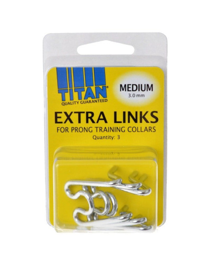 Titan Extra Links for Prong Training Collars - Medium (3.0 mm) - 3 Count