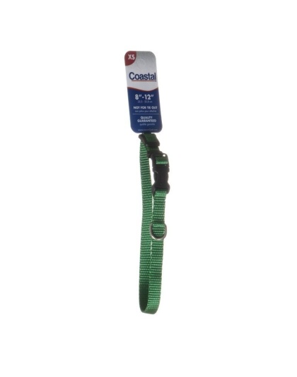 Tuff Collar Nylon Adjustable Collar - Hunter Green - 8"-12" Long x 3/8" Wide