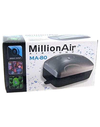 Via Aqua Million Air Pump - MA80 - 1 Air Outlet (10 Gallon Tank)