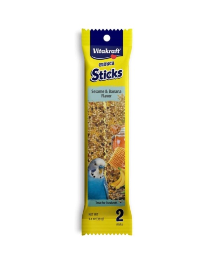 VitaKraft Sesame & Banana Sticks for Parakeets - 2.11 oz (2 Pack)