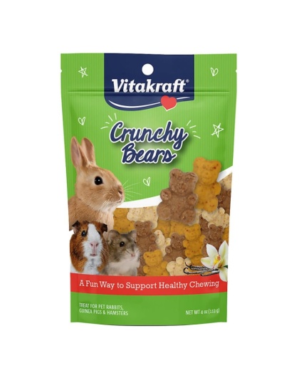 Vitakraft Crunchy Bears Small Animal Treat - 4 oz