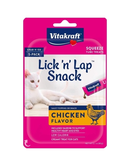 VitaKraft Lick N Lap Snack Chicken Cat Treat - 5 count