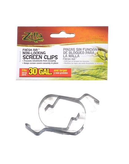 Zilla Fresh Air Non-Locking Screen Clips - 30 Gallon Tanks and Up
