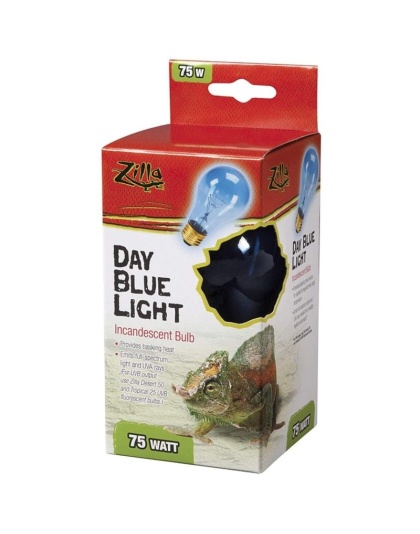 Zilla Incandescent Day Blue Light Bulb for Reptiles - 75 Watt