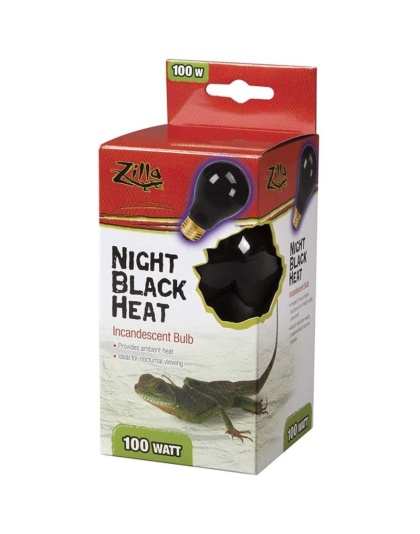 Zilla Night Time Black Light Incandescent Heat Bulb - 100 Watts