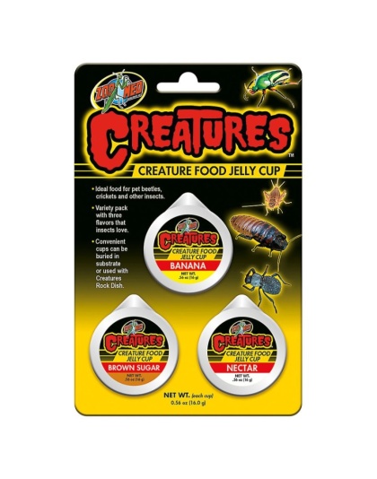 Zoo Med Creatures Creature Food Jelly Cup - 3 Pack - (0.56 oz/16 g Each)