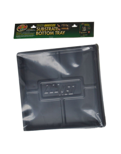 Zoo Med Nano Breeze Substrate Bottom Tray - 1 Pack (10"L x 10"W x 1"H)
