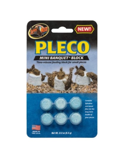 Zoo Med Pleco Banquet Block Mini - 6 count