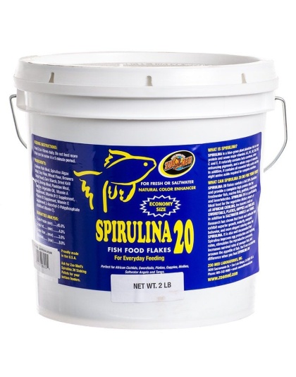 Zoo Med Spirulina 20 Flakes Fish Food - 2 lbs