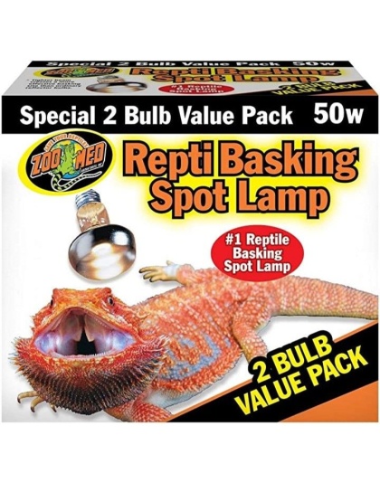 Zoo Med Repti Basking Spot Lamp Replacement Bulb - 50 Watts (2 Pack)