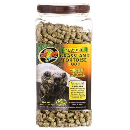 Zoo Med Natural Grassland Tortoise Food - 60 oz