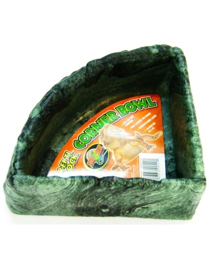 Zoo Med Repti Rock Corner Bowl - Large (9" Long x 9" Wide)