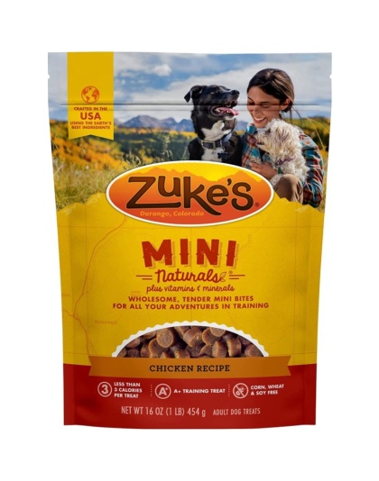 Zukes Mini Naturals Dog Treat - Roasted Chicken Recipe - 1 lb