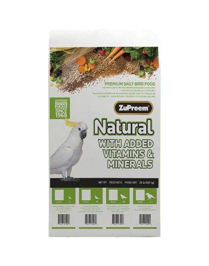 ZuPreem Natural Blend Bird Food - Cockatiel - Medium (20 lbs)