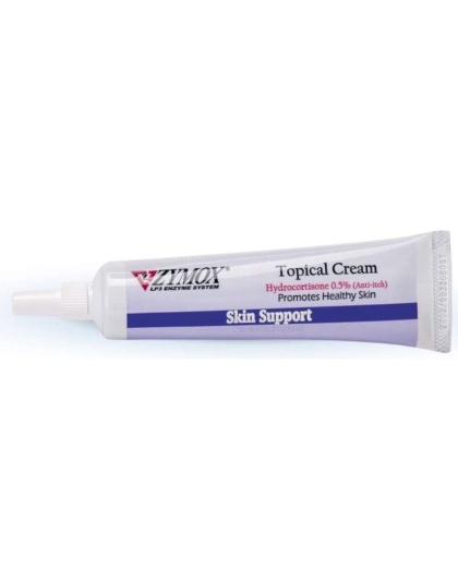Zymox Skin Support Topical Cream with Hydrocortisone for Dogs and Cats - 1 oz